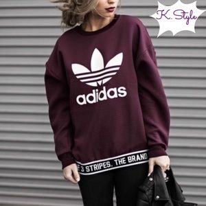 Adidas 3 Stripes Trefoil Sweater XS